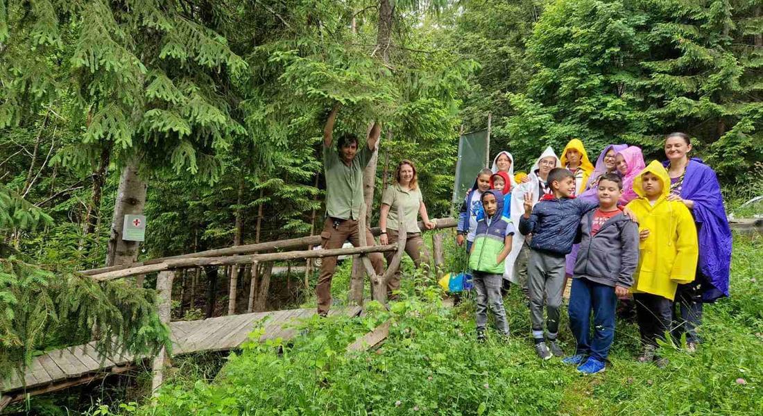   Служители на ДГС Смолян и деца от клуб „Родопски скаут“ поставиха горска аптечка в района на парк „Амзово“