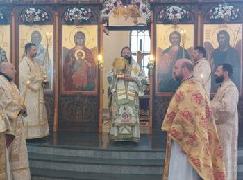 Епископ Висарион възглави архиерейска св. Литургия на Неделя Вайя /Цветница/ в катедралния храм „Св. Висарион Смоленски”