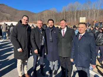 Областният управител Захари Сираков и префектът Христодулос Топсидис се поздравиха за откриването на пътя „Димарио – гръцко-българската граница“